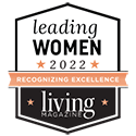Living Magazine Leading Women 2022 award badge