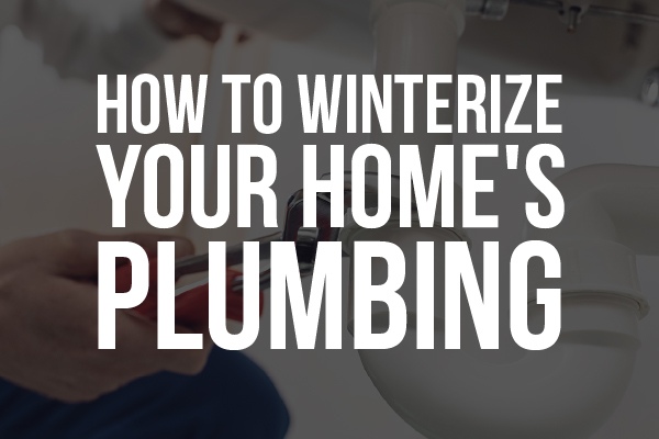 A person working on a sink with the words, "how to winterize your home