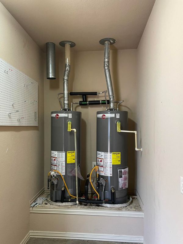 Water heater in a residential home.